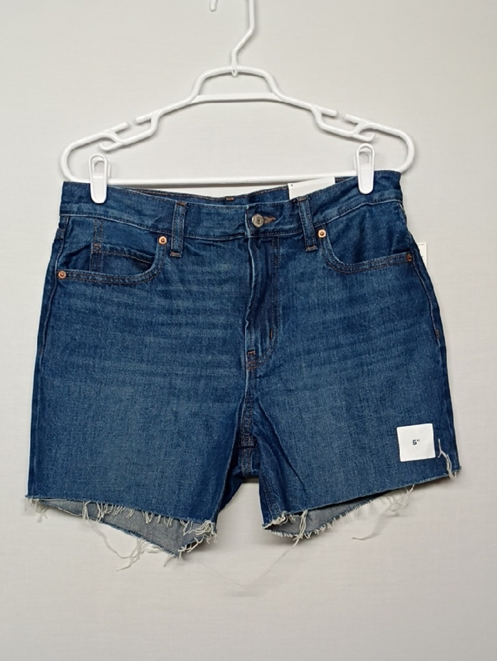 Old Navy Blue Denim Cutoff Shorts with Frayed Hem